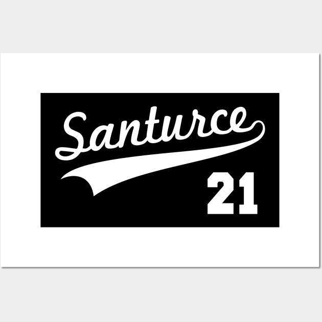 Santurce 21 Puerto Rico Baseball Wall Art by PuertoRicoShirts